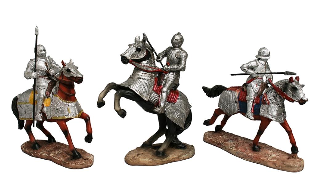 armatura medievali a cavallo 3 pezzi set