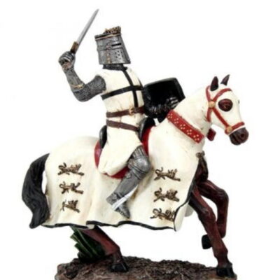 medievale a cavallo con spada