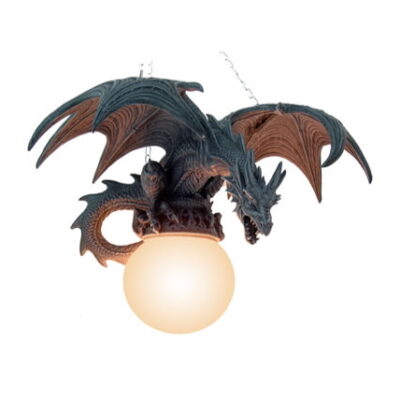 drago lampadario in resina