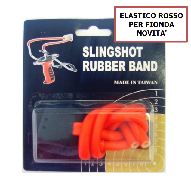 elastico rosso per ricambio fionda