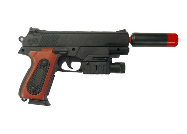 pistola softair nera a molla s-08 deformed