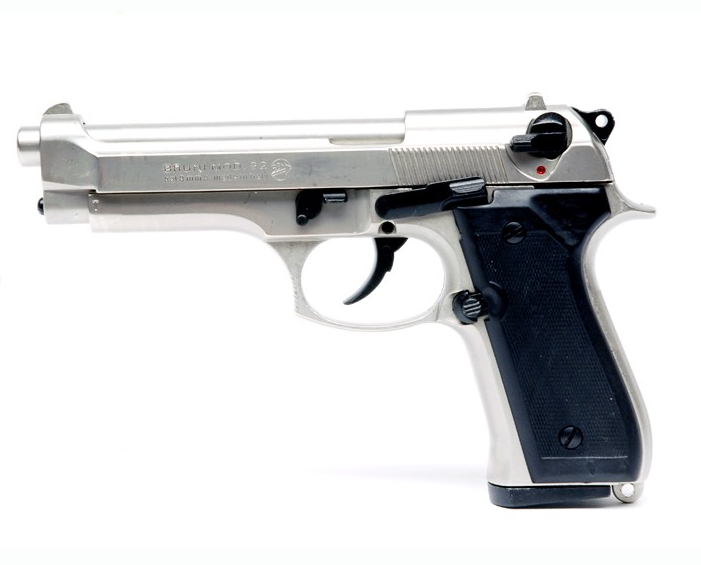 pistola 92 silver 9mm a salve
