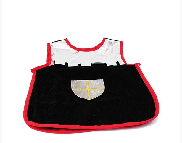 casacca bimbo in stoffa nera vellutata con croce