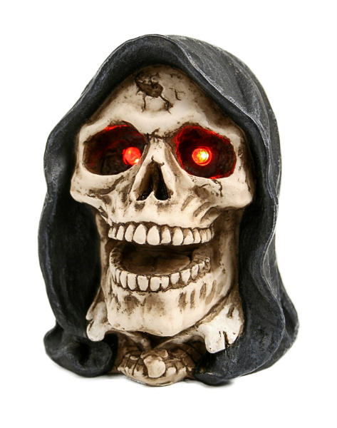 teschio occhi luminosi