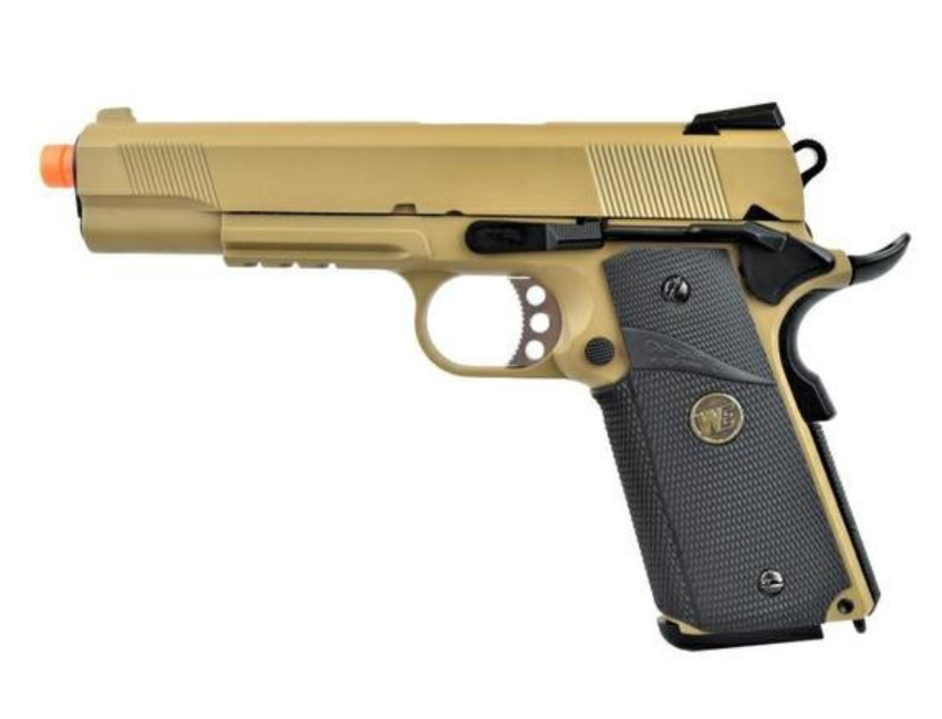 pistola a gas 1911 m e u rail tan