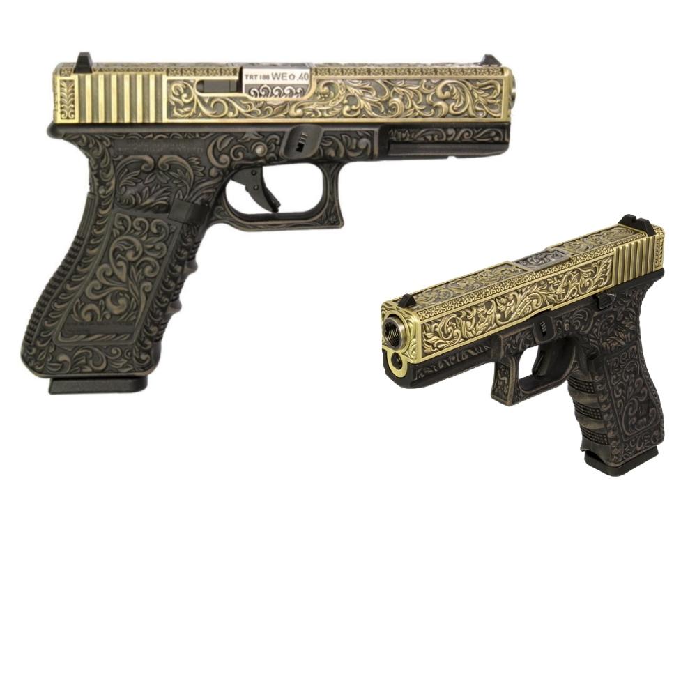pistola a gas g17 classic floral pattern bronze