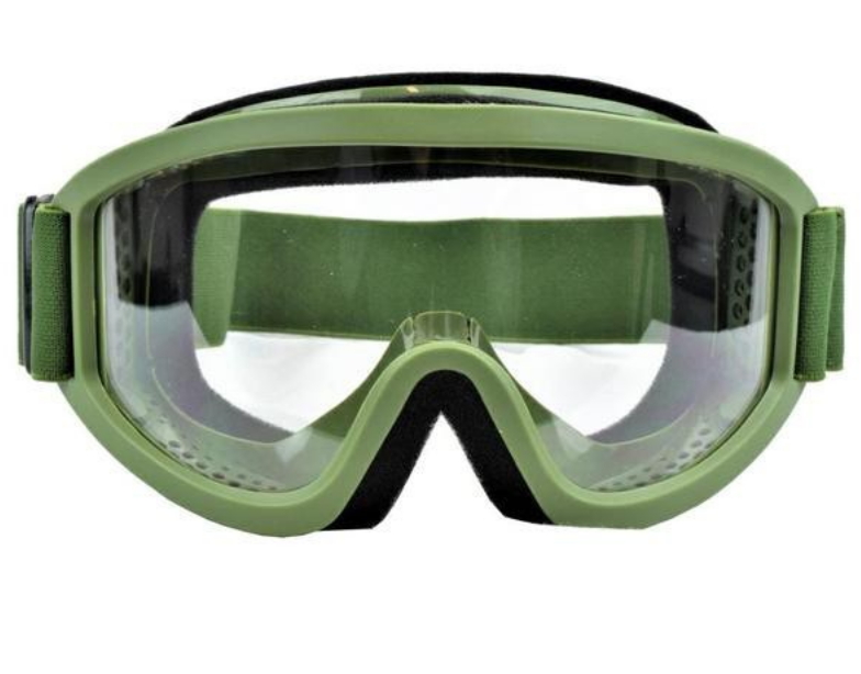 occhiali protettivi verde con set 3 lenti