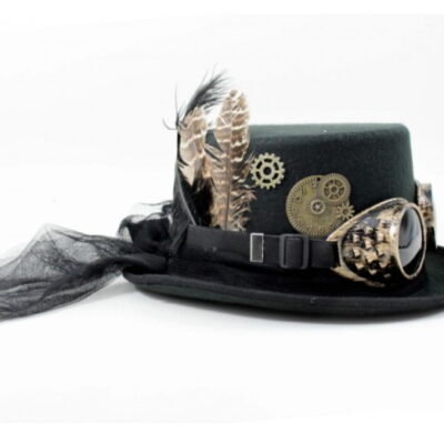 cappello steampunk cilindro nero