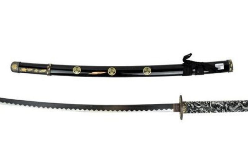katana dragon black blade