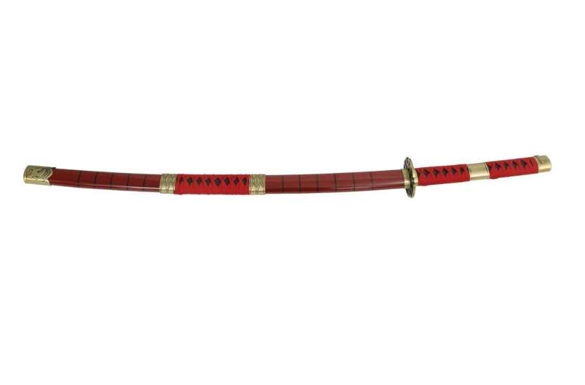 katana sandai kitetsu zoro roronoa red deluxe one piece