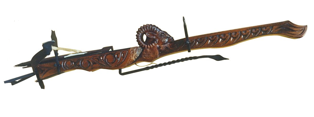 balestra in legno con ariete 100cm