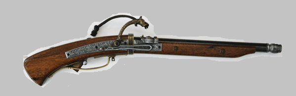 pistola xv secolo meccanismo a miccia