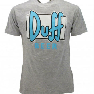 duff beer t-shirt azzurro fluo
