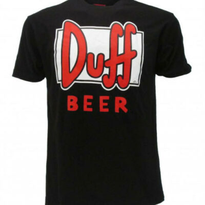 duff beer t-shirt red blk