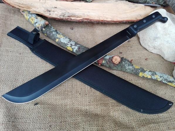 coltello macete con lama in acciaio nero