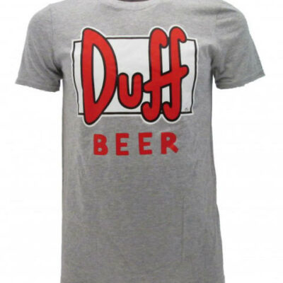 duff beer t-shirt red grey