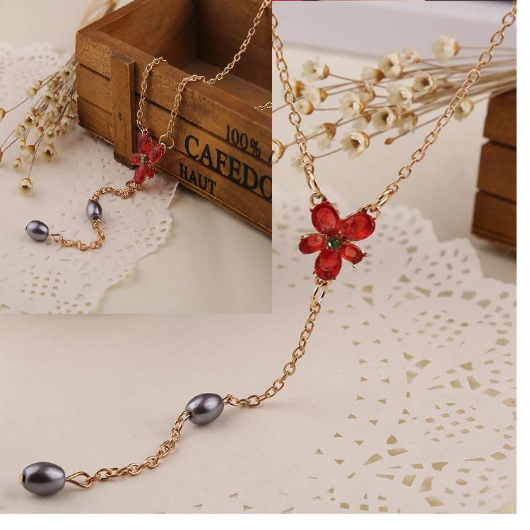 collana pendente del fiore di hermione - harry potter