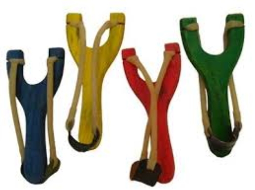 fionda legno colorata