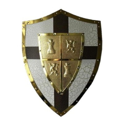 scudo medievale croce marrone