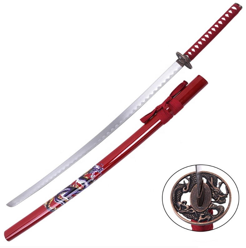 katana red japan dragon