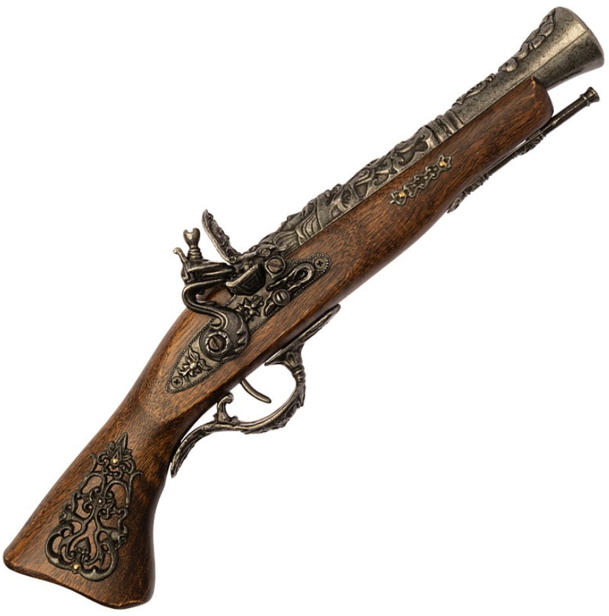 pistola trombino a pietra focaia sec. xvii