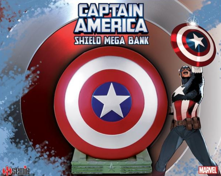 captain america scudo mega salvadanaio