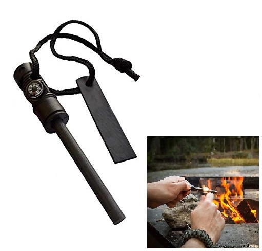 acciarino+ bussola + fischietto