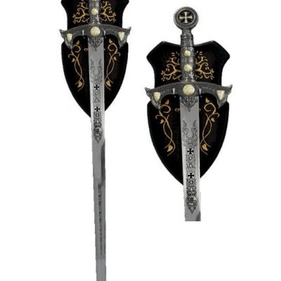 spada templare bicolore + espositore