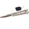 coltello butterfly portachiavi silver