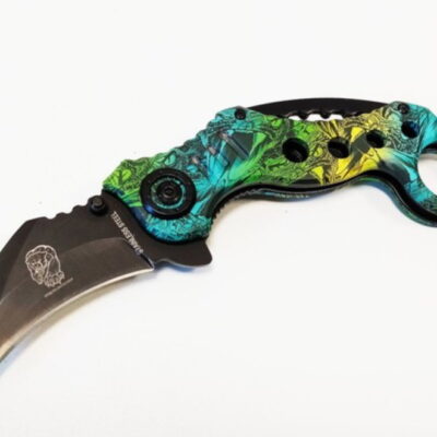 coltello karambit multicolor green