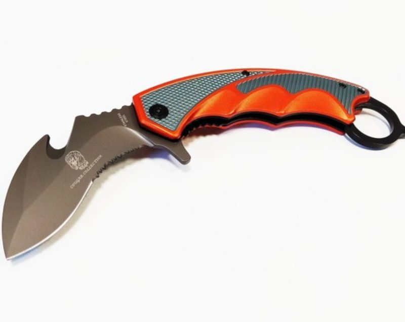 coltello karambit orange tactical