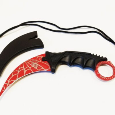 coltello karambit lama fissa spider red