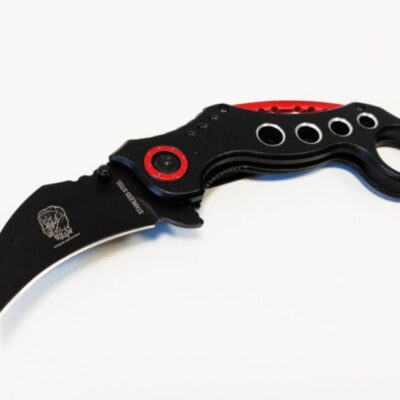 coltello karambit nero red