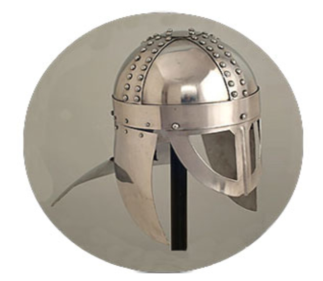 elmo carlo magno in acciaio