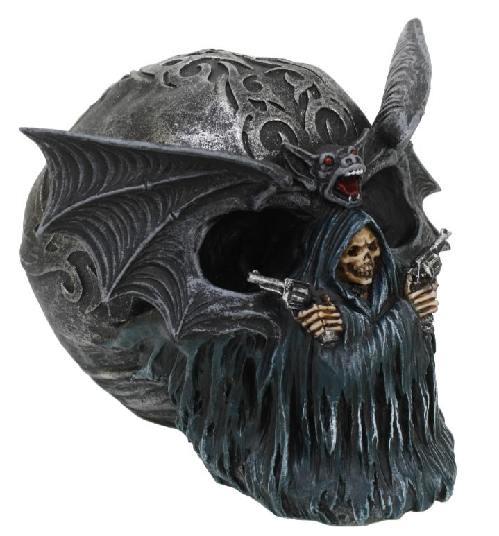 teschio con pipistrello