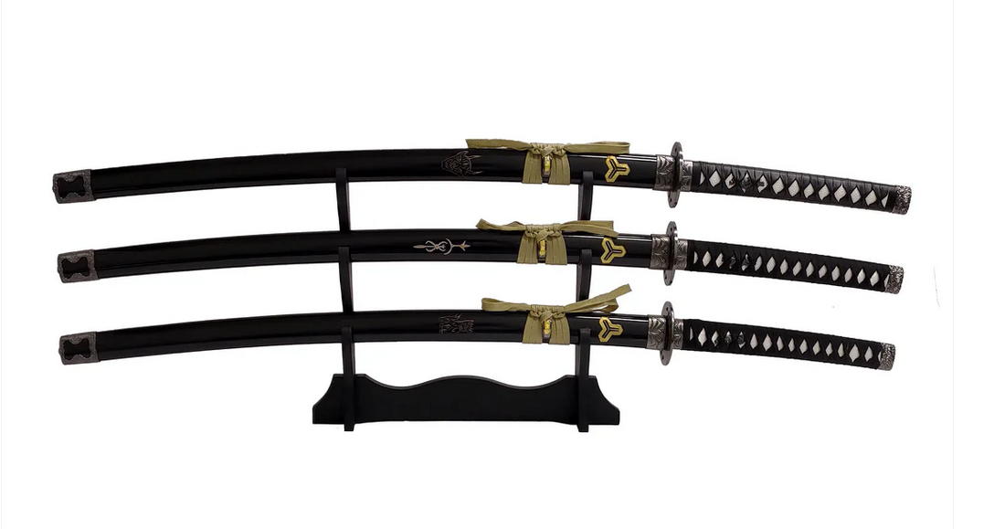 tris set tre katana kill bill + espositore