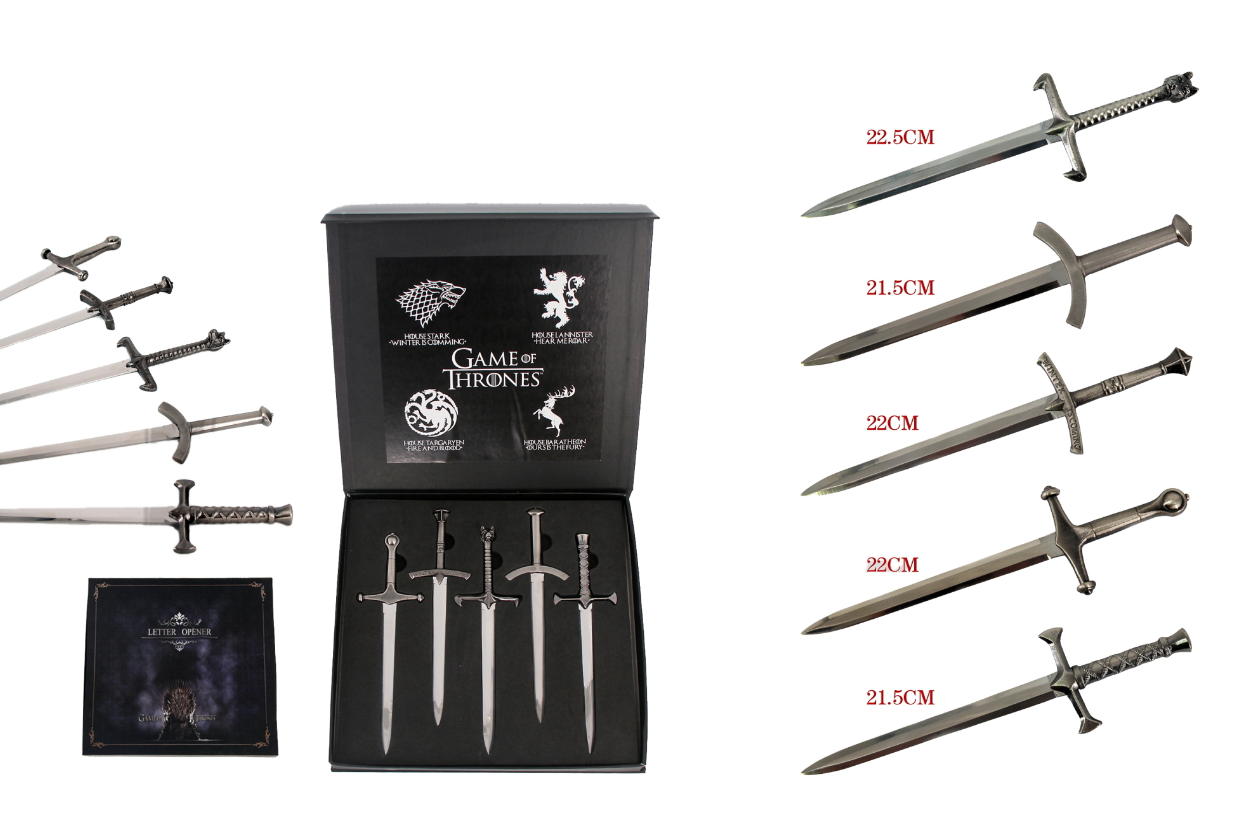 set 5 spadini game of thrones