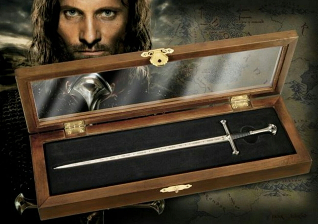 il signore degli anelli spada anduril tagliacarte