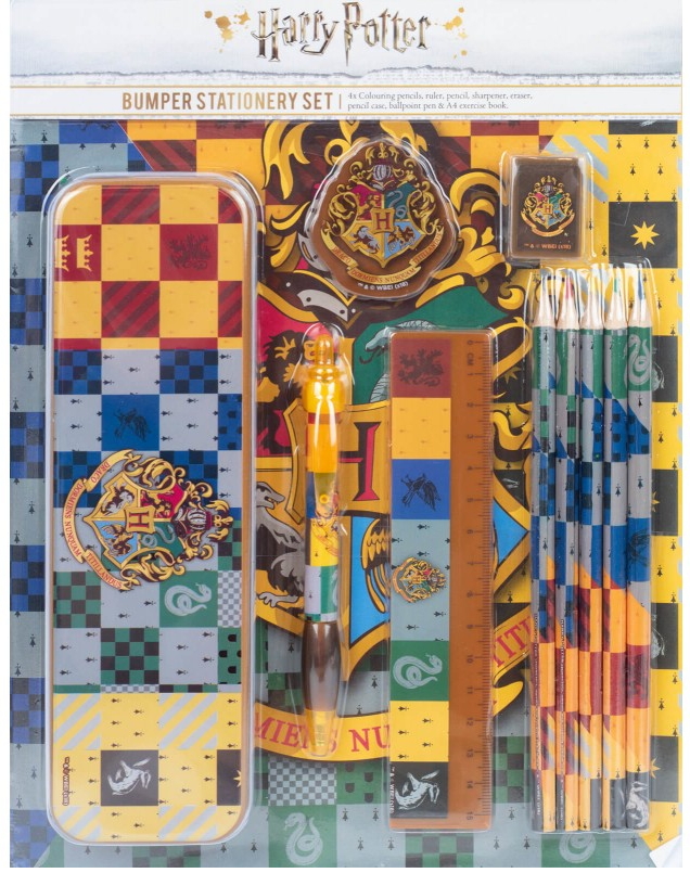 set pastelli e quaderno harry potter