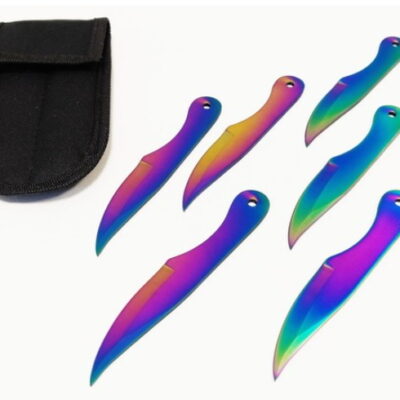 coltelli da lancio 6 pezzi the rainbow six