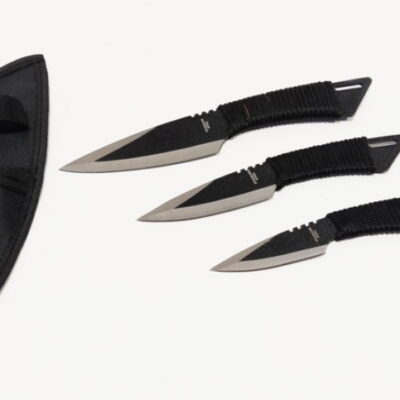 coltelli da lancio 3 pezzi black 3 sizes