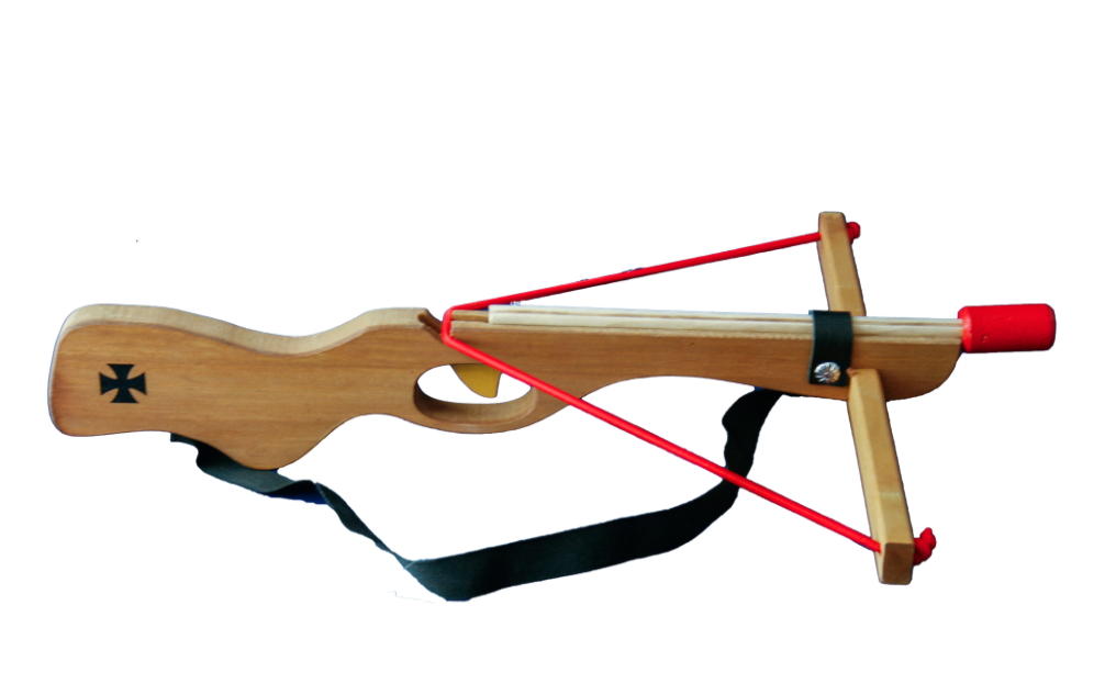 pistola balestra gioco legno naturale