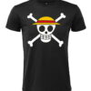 t-shirt one piece the pirate black