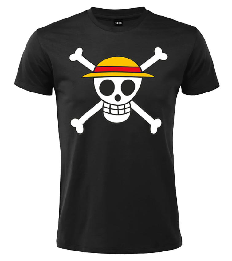 t-shirt one piece the pirate black