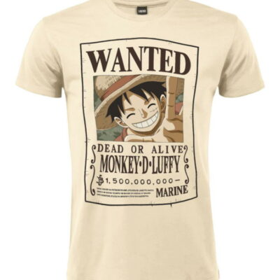 t-shirt one piece  monkey d. luffy wanted