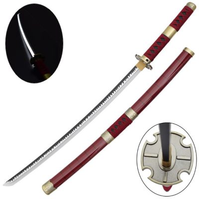katana zoro roronoa sandai kitetsu one piece - lama in legno con illuminazione led