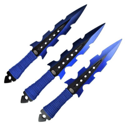 coltelli da lancio 3 pezzi the blue knife