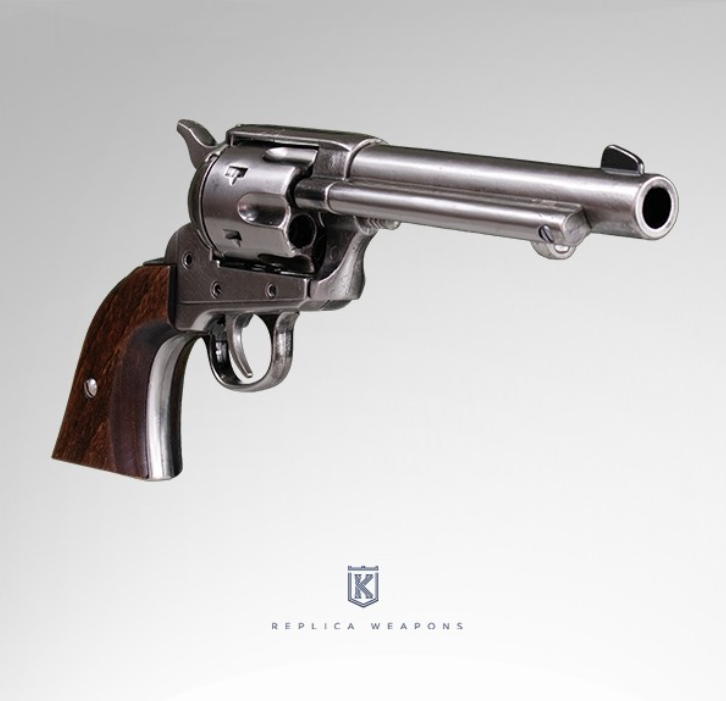 replica pistola colt 45 usa 1873 shiny steel