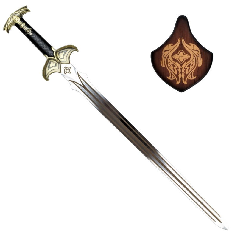lo hobbit: spada di bard + espositore