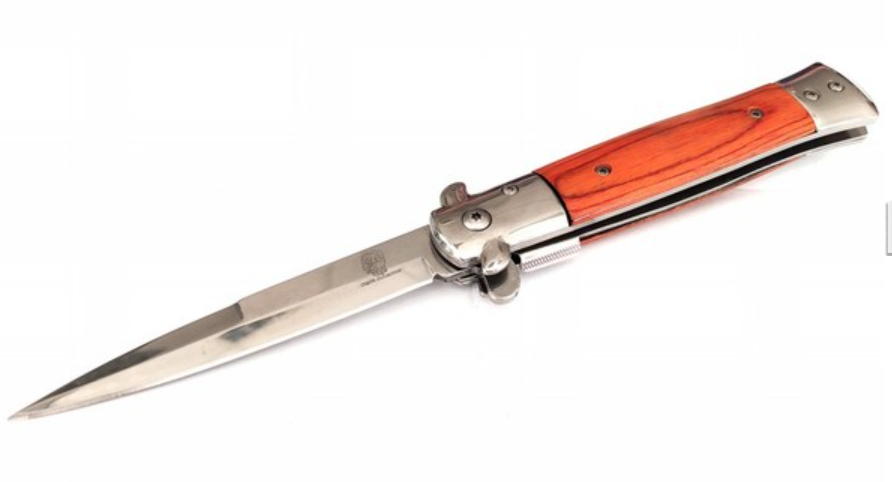 coltello serramanico impugnatura legno